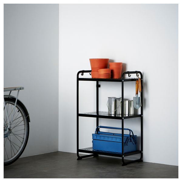 Стеллаж МУЛИГ, черный (58x34x90 см) - фото 1
