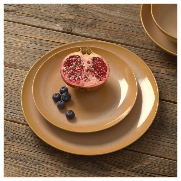 Тарелка десертная, полированный желтый, 20 см IKEA FÄRGKLAR ФЭРГКЛАР 405.864.43 - схема-чертеж с размерами