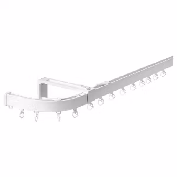 VIDGA Одинарная гардинная шина - белый - схема-чертеж с размерами