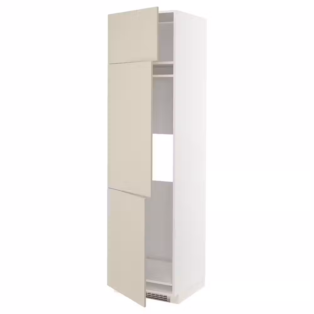 METOD Высокий шкаф д/холод/мороз/3 дверцы - фото 1