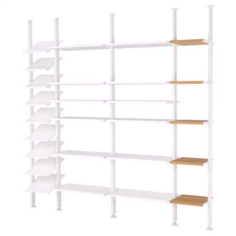 ELVARLI Открытая комбинация д/хранения - белый/бамбук 262x36x222-350 см - фото 1