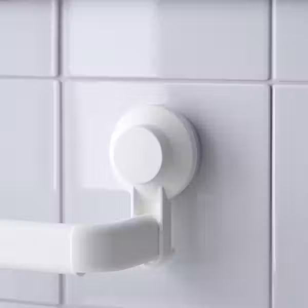 TISKEN Вешалка д/полотенец на присоске - белый - фото 5