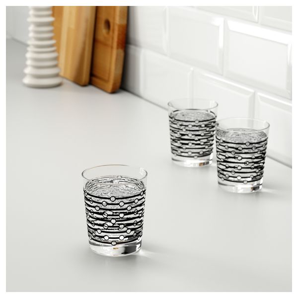 Стакан ФОРЕБИЛД, с рисунком черный (23 сл) - схема-чертеж с размерами