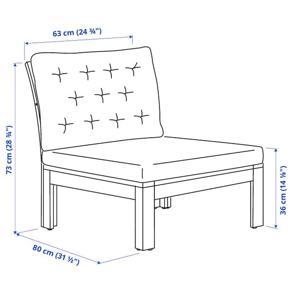 Садовое легкое кресло, коричневая морилка/Куддарна бежевый 63x80 см IKEA ÄPPLARÖ ЭПЛАРО 593.036.94 - фото 5