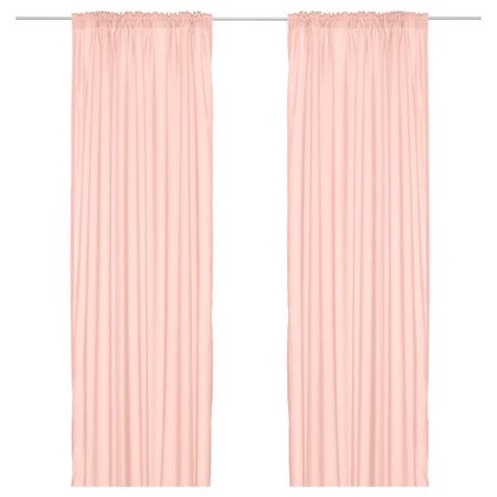 Гардины, 1 пара ВИВАН, бледно-розовый (145x300 см)