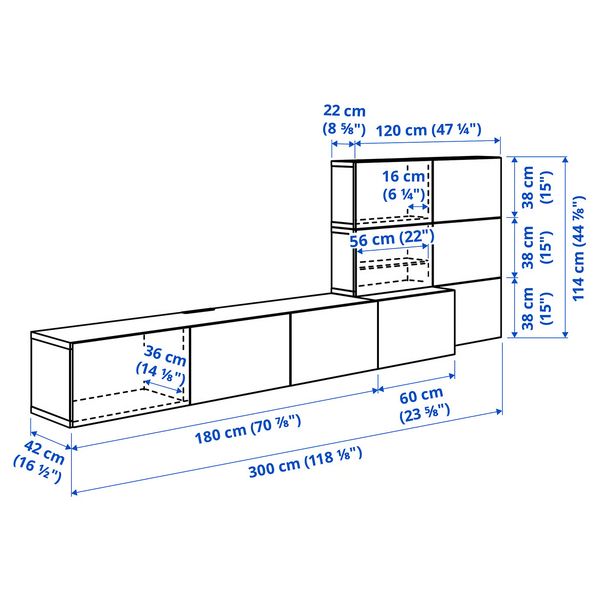 IKEA, дополнительный ракурс - схема-чертеж с размерами
