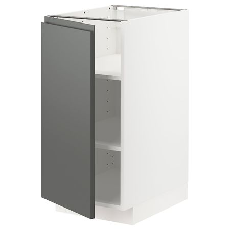 Напольный шкаф с полками, белый/Воксторп темно-серый 40x60 см IKEA METOD МЕТОД 294.471.56