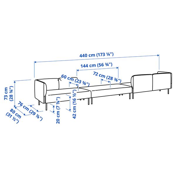 IKEA, дополнительный ракурс - схема-чертеж с размерами