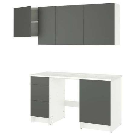 KNOXHULT Кухня - темно-серый 220x61x220 см