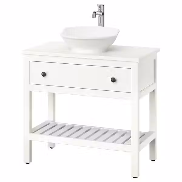 HEMNES / VÄSTERSJÖN ВЭСТЕРШЁН Шкаф с ящиком/раковина/смеситель - фото 1