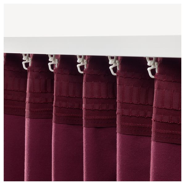 Затемняющие гардины, 1 пара САНЕЛА, темно-красный (140x300 см) - фото 3