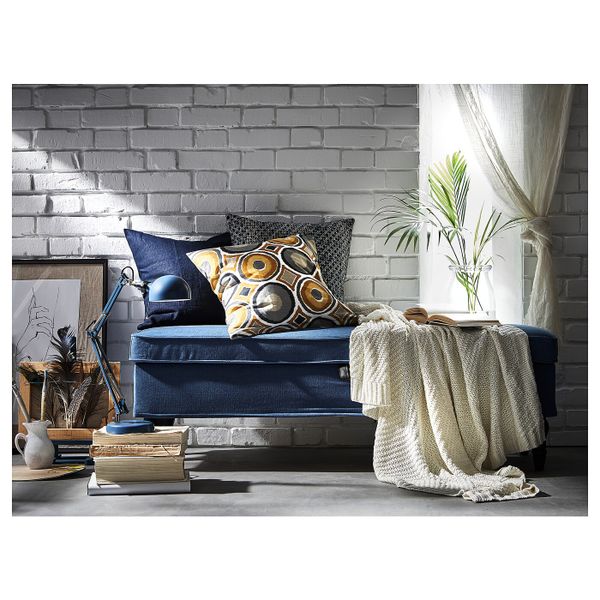 Чехол на подушку, разноцветный, 50x50 см IKEA МУРБИНКА 603.957.96 - схема-чертеж с размерами