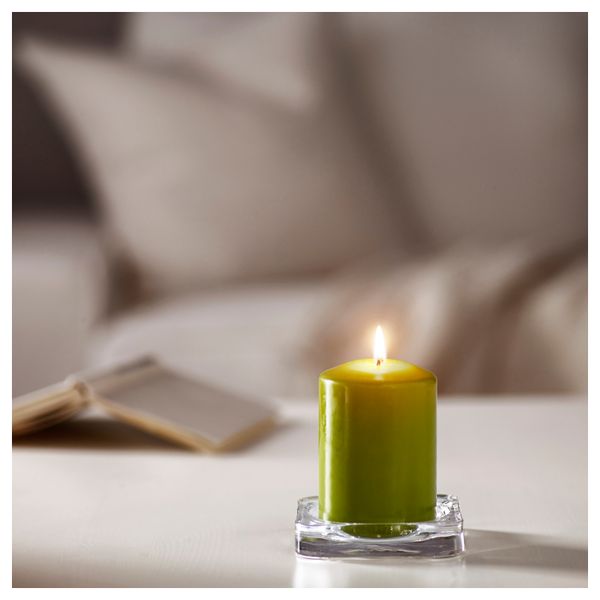 Неароматическая свеча формовая ДАГЛИГЕН, классический зеленый (10 см) - фото 2