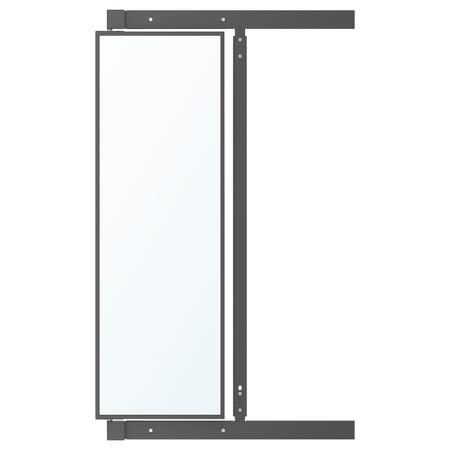 Выдвижное зеркало с крючками, темно-серый 25x4x75 см IKEA КОМПЛИМЕНТ 104.057.74