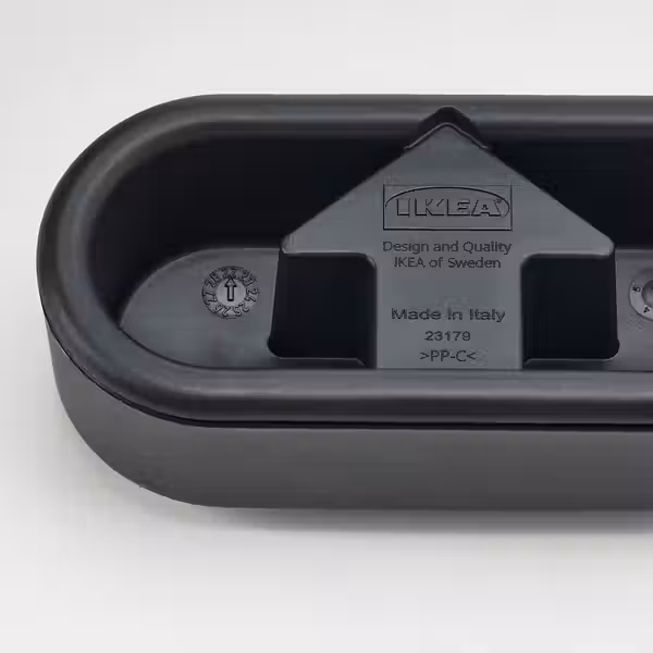 FRUKTPLOCKARE ФРУКТПЛОККАРЕ Щетка для удаления ворсинок - черный/светло-серый 12x6x4 см - схема-чертеж с размерами