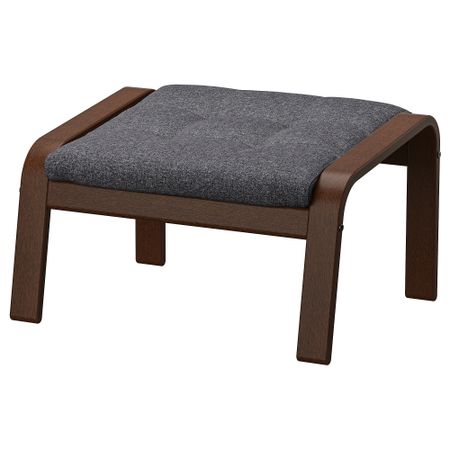 Табурет для ног, коричневый, Gunnared темно-серый IKEA POÄNG ПОЭНГ 995.021.06