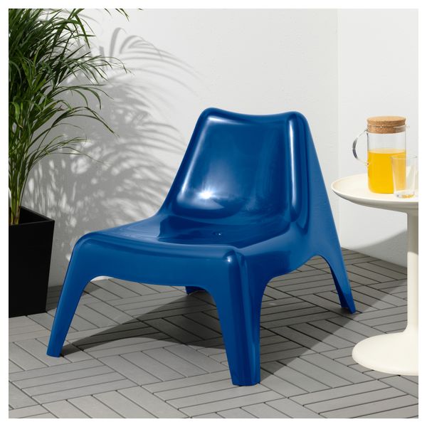 Садовое легкое кресло ИКЕА ПС ВОГЭ, темно-синий - фото 2