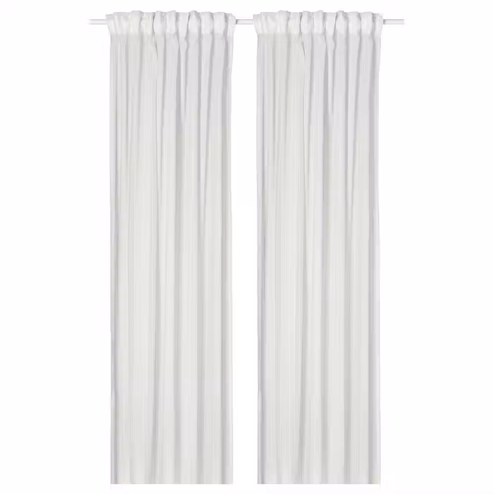 MATILDA Гардины, 2 шт. - белый/с лентой 145x300 см - фото 1