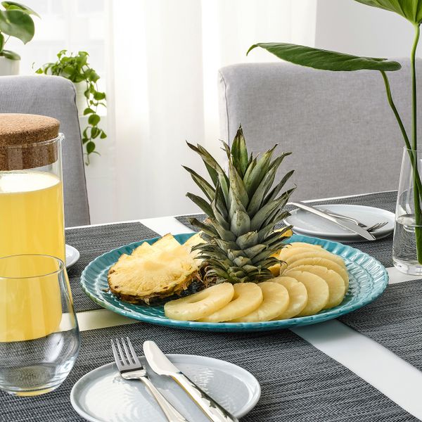 Блюдо, бирюзовый 34 см IKEA КАЛАСФИНТ 504.547.48 - схема-чертеж с размерами