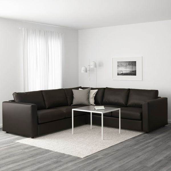 4-местный угловой диван, Фарста черный IKEA ВИМЛЕ 592.113.69 - фото 2