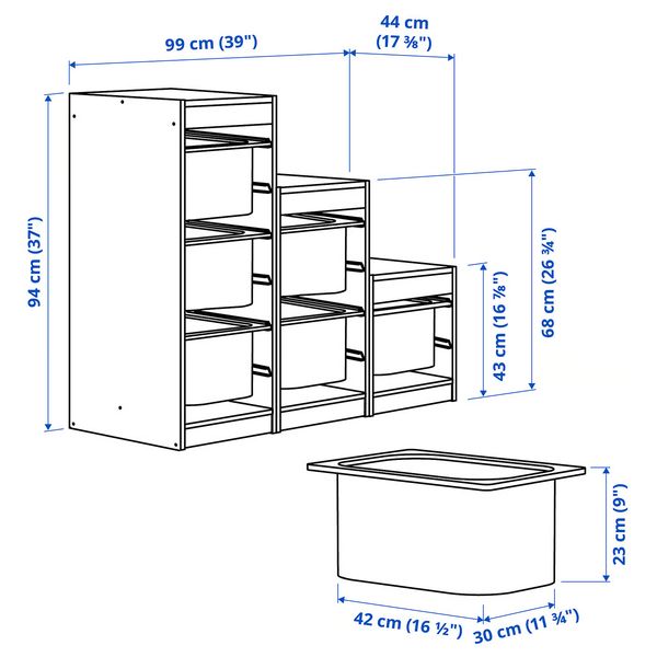 IKEA, дополнительный ракурс - схема-чертеж с размерами