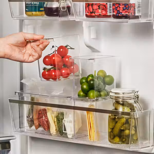 KLIPPKAKTUS КЛИППКАКТУС Контейнер для холодильника, 3 шт. - прозрачный - фото 3