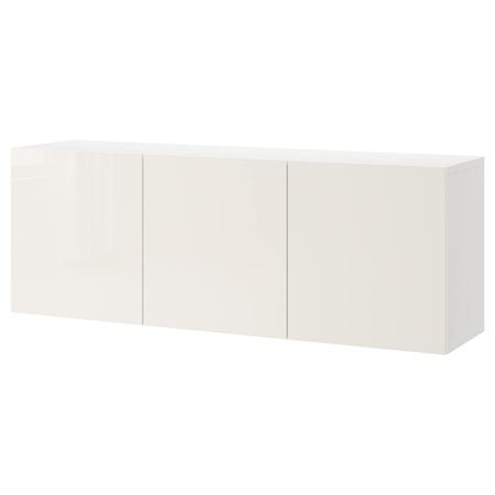 Комбинация настенных шкафов, белый/Сельсвикен глянцевый, белый 180x42x64 см IKEA BESTÅ БЕСТО 993.017.30