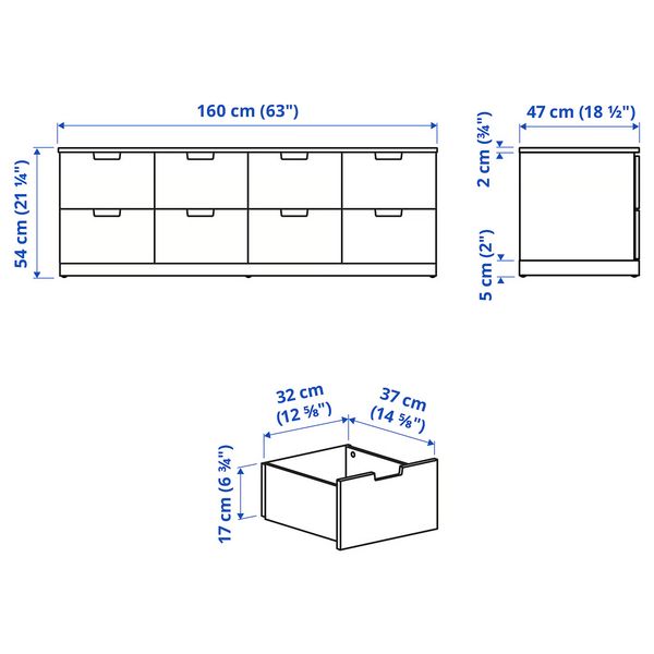 IKEA, дополнительный ракурс - схема-чертеж с размерами