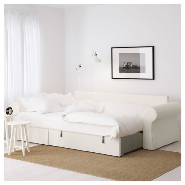 Диван-кровать с козеткой БАККАБРУ, Хильте белый - фото 4