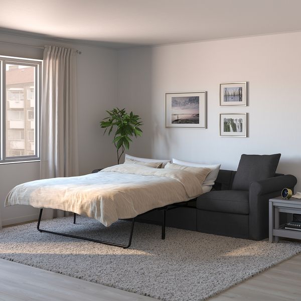 3-местный диван-кровать, Sporda темно-серый IKEA GRÖNLID 094.189.75 - фото 5