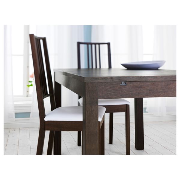 Раздвижной стол БЬЮРСТА, коричневый (140/180/220x84 см) - фото 6