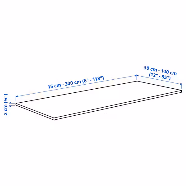 IKEA, дополнительный ракурс - схема-чертеж с размерами