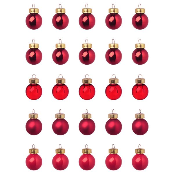 Украшение, шар, стекло красный 2 см IKEA VINTER 2021 ВИНТЕР 2021 104.953.45 - фото 1