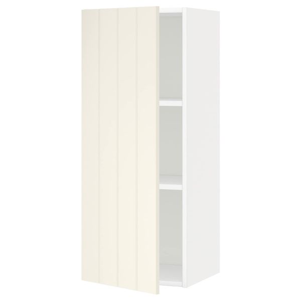 Шкаф навесной с полкой, белый/Хитарп белый с оттенком 40x100 см IKEA METOD МЕТОД 392.264.42 - схема-чертеж с размерами