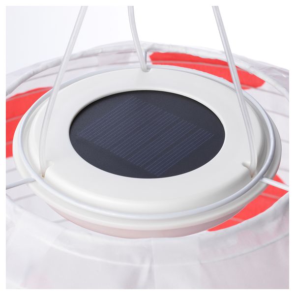 Подвесная светодиодная лампа СОЛВИДЕН, для сада шаровидный, в горошек красный (30 см) - схема-чертеж с размерами