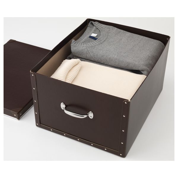 Коробка с крышкой ФЬЕЛЛА, коричневый (40x56x28 см) - фото 3