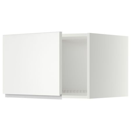 Верхний шкаф на холодильник, морозильник МЕТОД, белый, Нодста белый