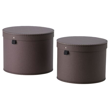Коробка с крышкой, 2 шт., темно-коричневый IKEA ANILINARE АНИЛИНАРЕ 004.682.72
