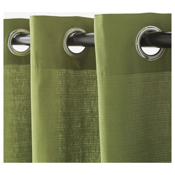 Гардины, 1 пара МАРИАМ, зеленый (145x300 см) - фото 2