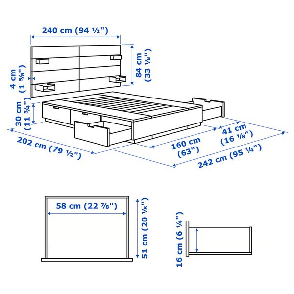 IKEA, дополнительный ракурс - схема-чертеж с размерами