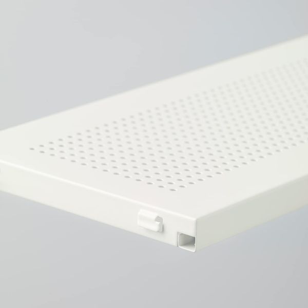 Полка, металлический белый 80x18 см IKEA АЛЬГОТ 403.797.40 - схема-чертеж с размерами