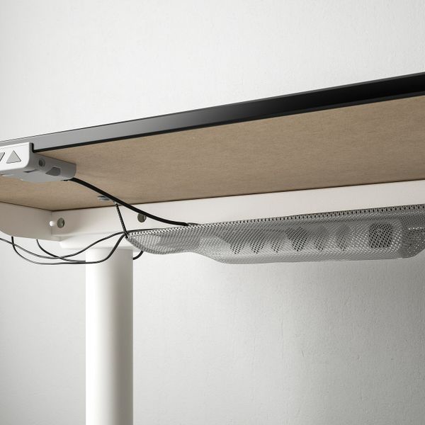 Стол/трансф, ясеневый шпон, черная морилка/белый 160x80 см IKEA BEKANT БЕКАНТ 392.818.48 - схема-чертеж с размерами