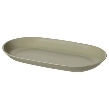 Блюдо, 36x22 см, матовая поверхность зеленый IKEA FÄRGKLAR ФЭРГКЛАР 605.409.58