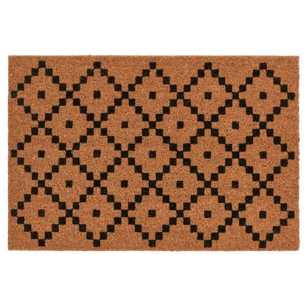 Придверный коврик, естественный, черный, 40x60 см IKEA SNABBKÖP 105.874.20 - фото 1