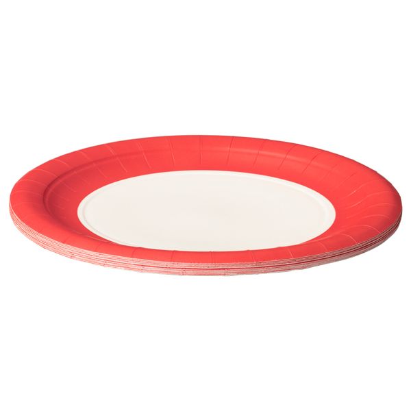 Бумажная десертная тарелка СОММАР 2016, красный, белый (18.5 см) - фото 1