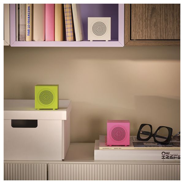 KALLSUP Портативный динамик bluetooth - желто-зеленый - схема-чертеж с размерами