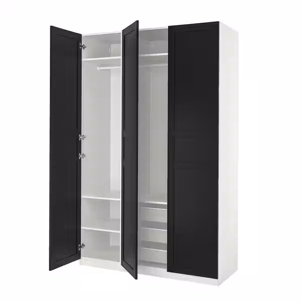 PAX / FLISBERGET Гардероб, комбинация - белый/антрацит 150x60x236 см - фото 1