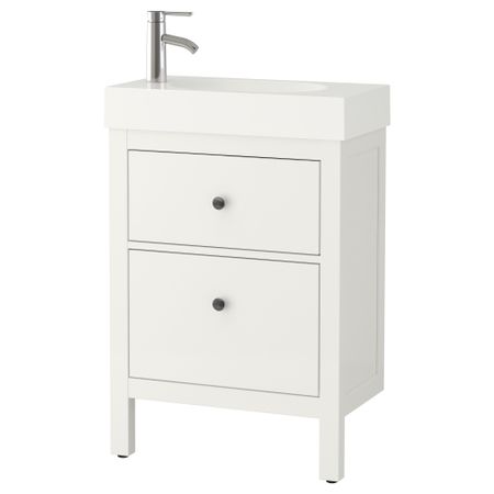 Шкаф для раковины с 2 ящиками ХЕМНЭС / БРОВИКЕН, белый (62x33x93 см)