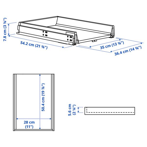IKEA, дополнительный ракурс - схема-чертеж с размерами