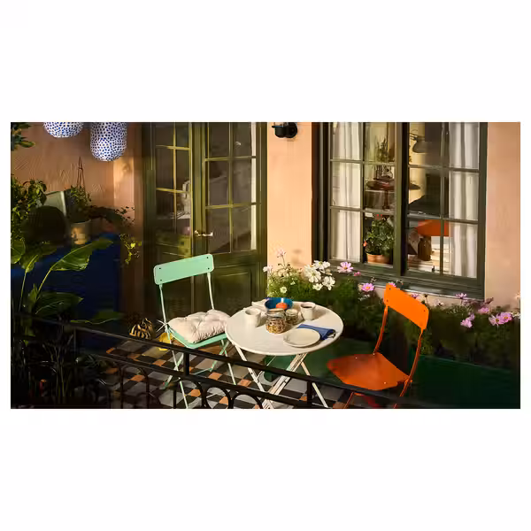 SUNDSÖ СУНДСЁ Стул складной - светло-зеленый для сада - схема-чертеж с размерами